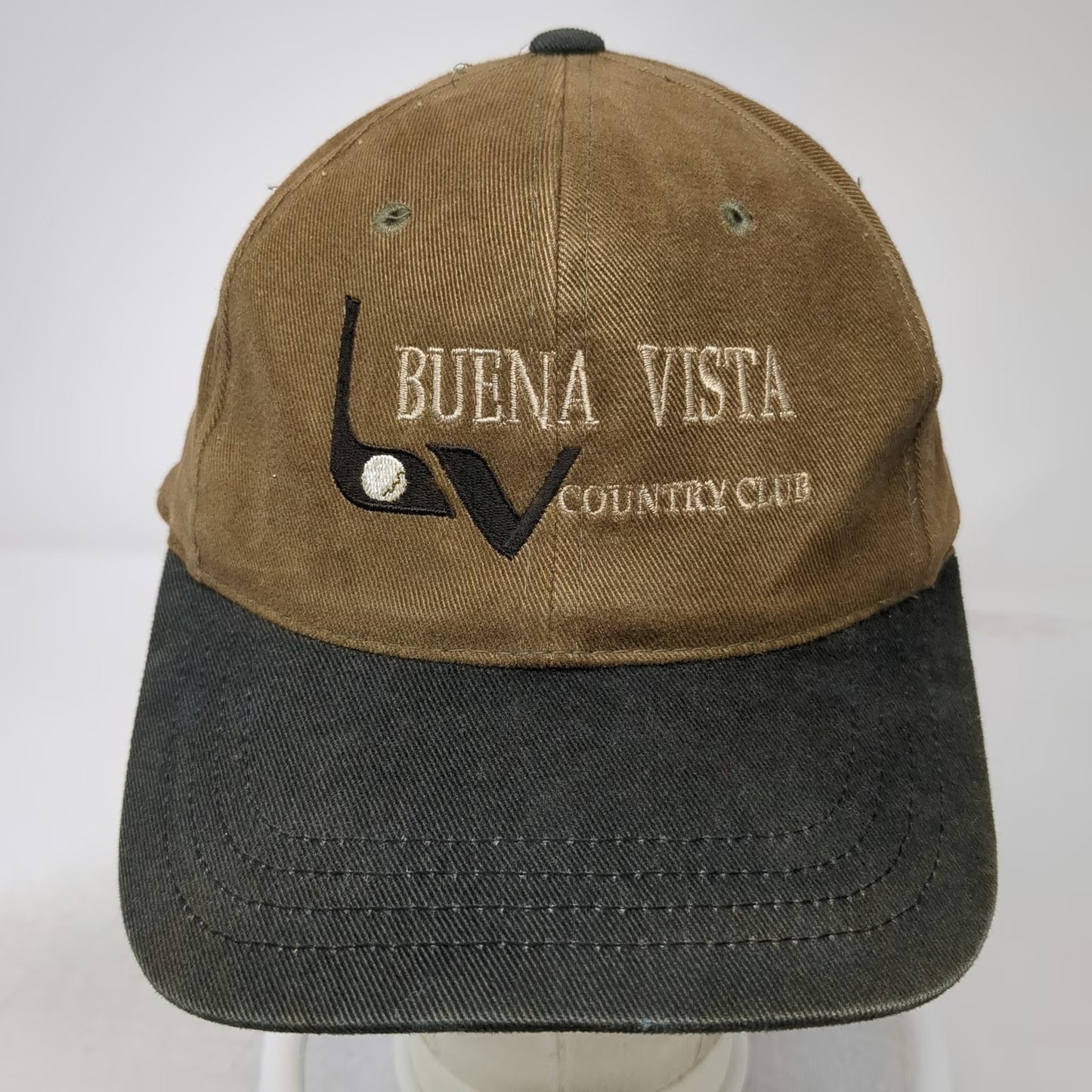 Imperial Baseball Cap Brown Black One Size Buena Vista Country Club Golf Hat
