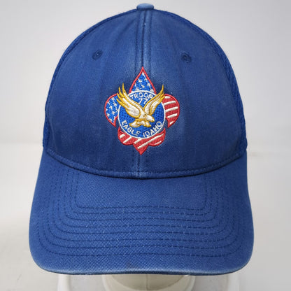 New Era Baseball Cap Blue M 39THIRTY Mesh Back Boy Scouts Troop 77 Idaho Hat