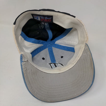 The Game Pro Fitted Hat Blue XS Embroidered Logo Colorblock 6 Panel