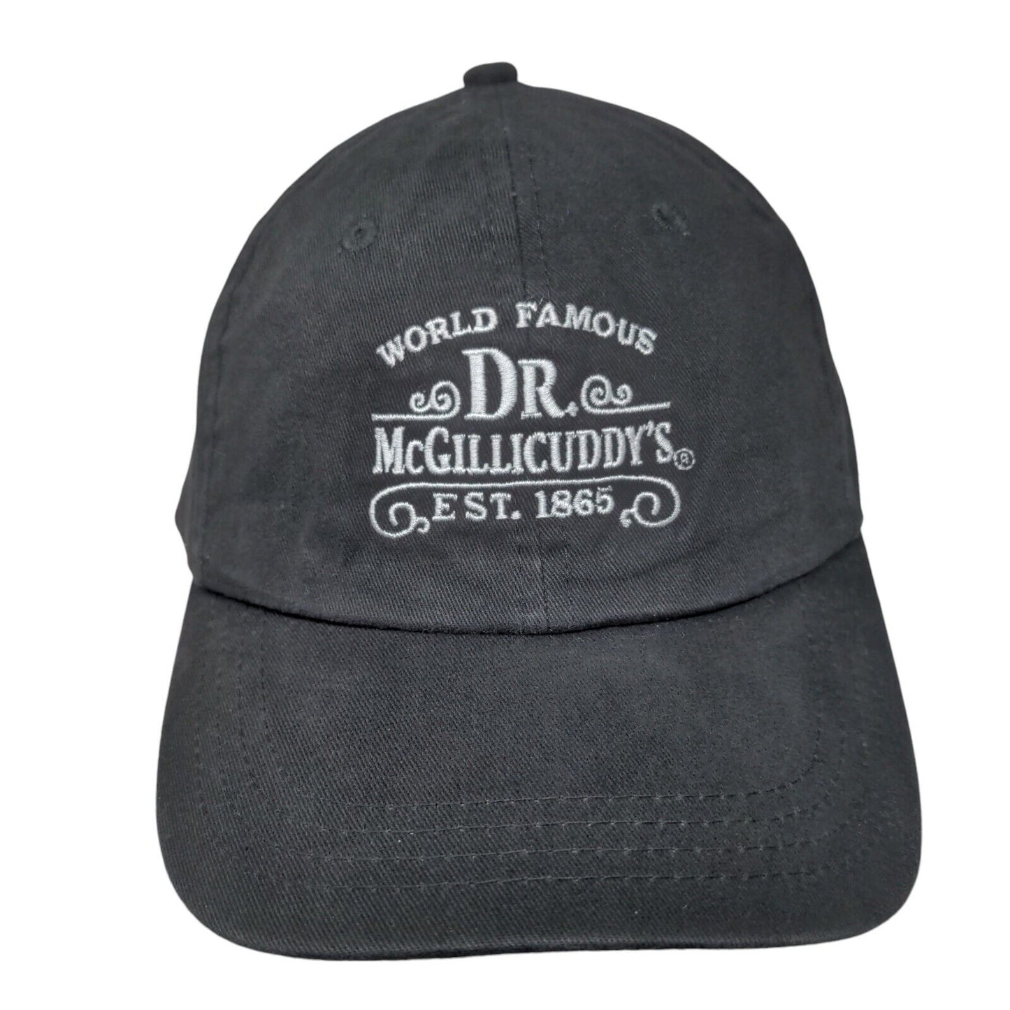 World Famous Dr. McGillicuddy's Strapback Hat Black One Size Embroidered