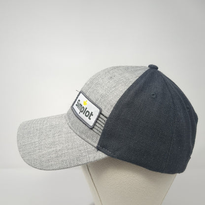 Simplot Strapback Baseball Cap Gray One Size Adjustable Embroidered 6 Panel