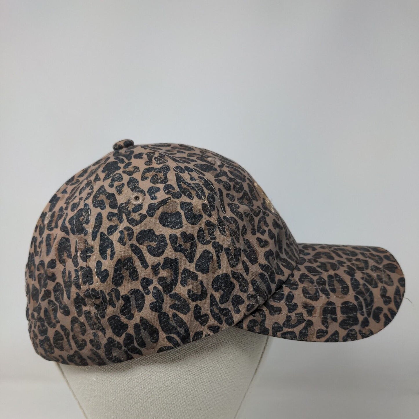 MSM Slideback Hat Multicolor One Size Embroidered Leopard Print Marley Lilly