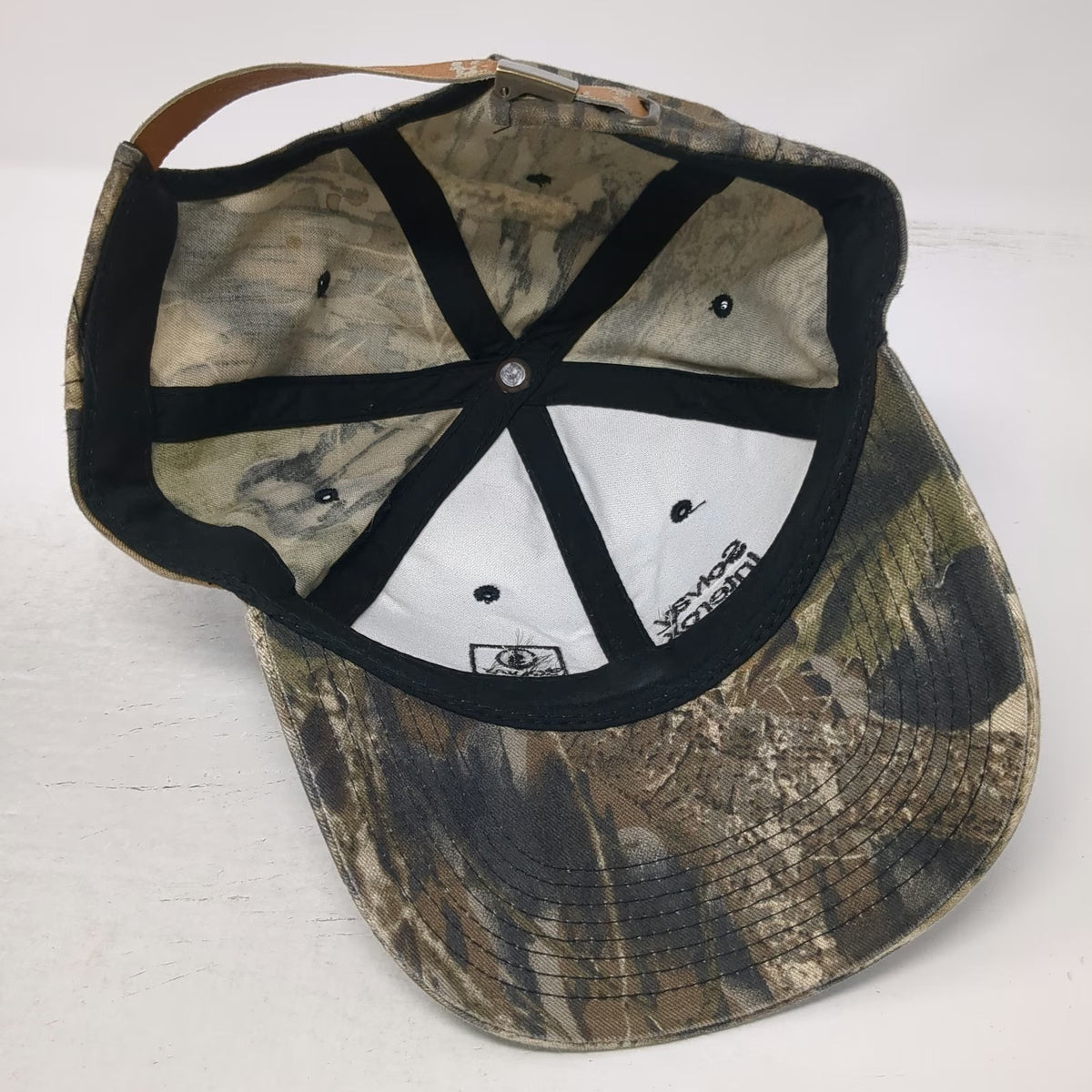 Baseball Cap Brown Camo One Size Slideback Solvay Interox Corporate Logo Hat