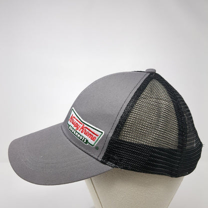 Krispy Kreme Doughnuts Snapback Trucker Hat Gray OS Adjustable Mesh Back HALO