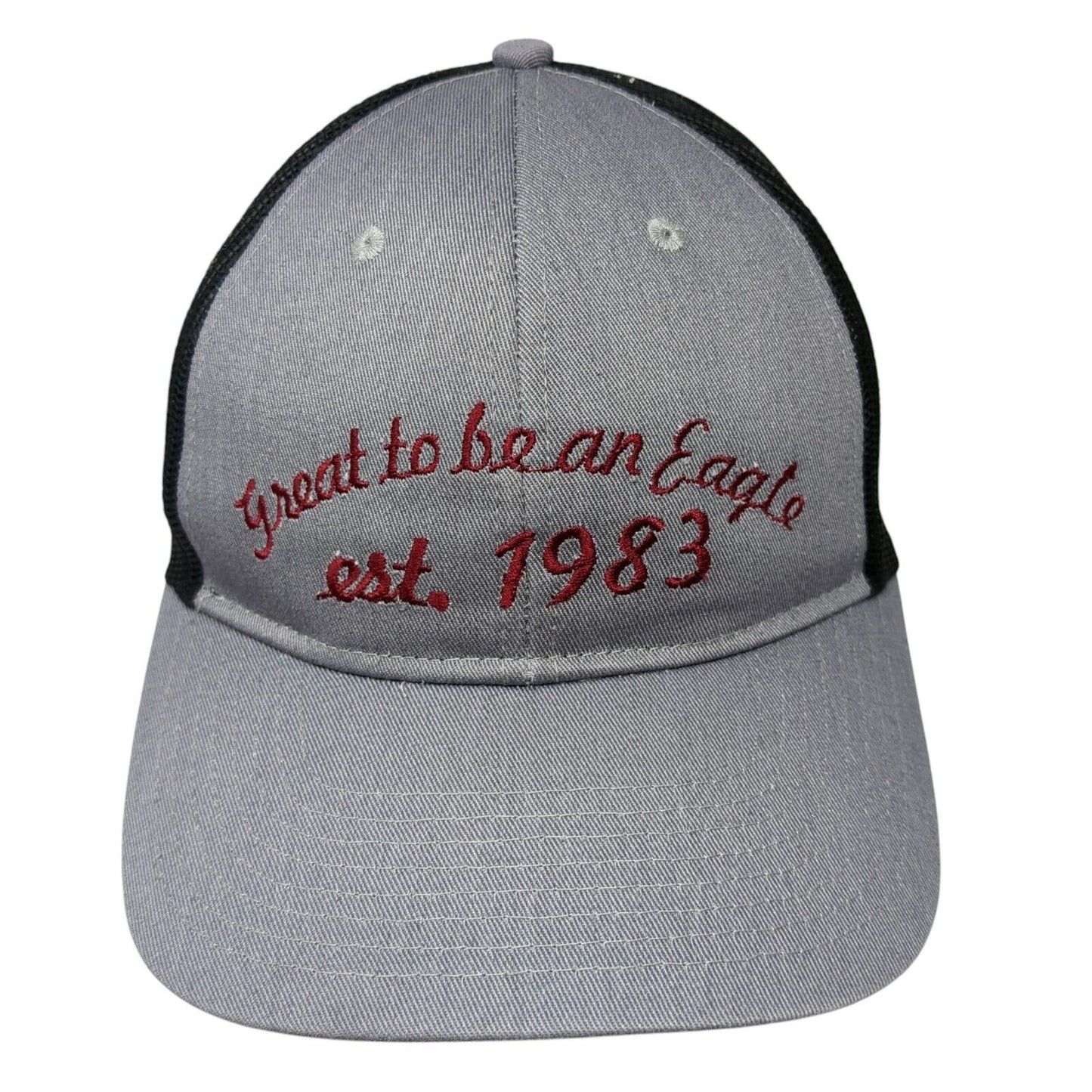 Great to Be An Eagle Est. 1983 Snapback Trucker Hat Gray OS Mesh Port Authority