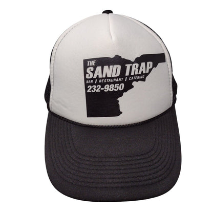 The Sand Trap Bar Restaurant Catering Snapback Trucker Hat Black OSFM Otto