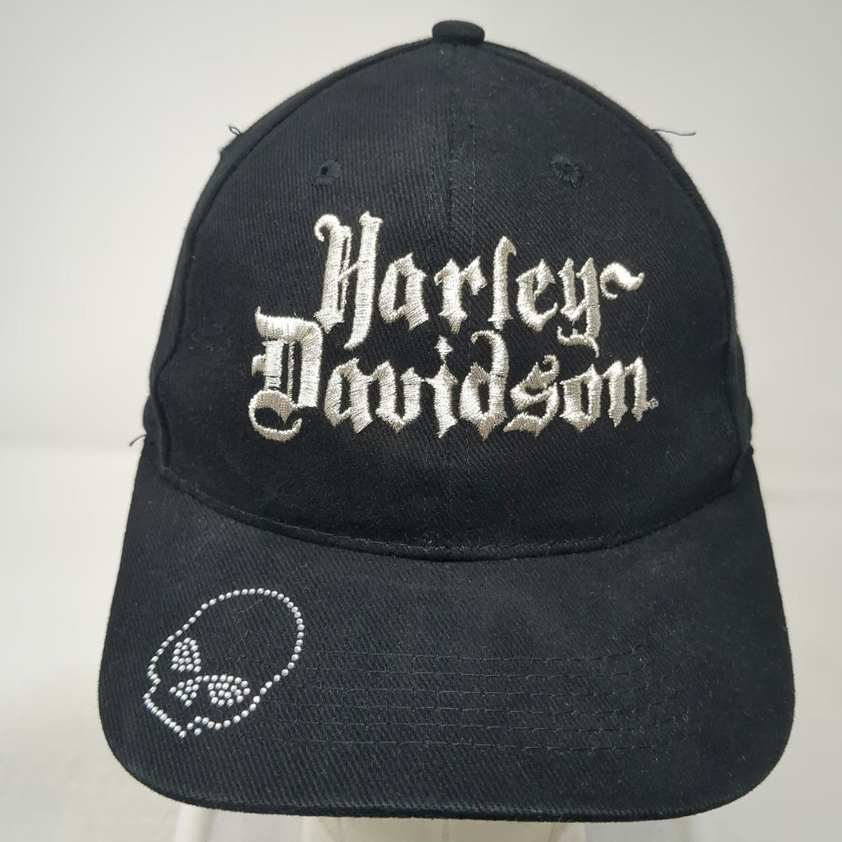 Harley-Davidson Baseball Cap Black One Size Hat Rhinestone Skull Memphis TN Logo