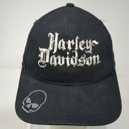 Harley-Davidson Baseball Cap Black One Size Hat Rhinestone Skull Memphis TN Logo