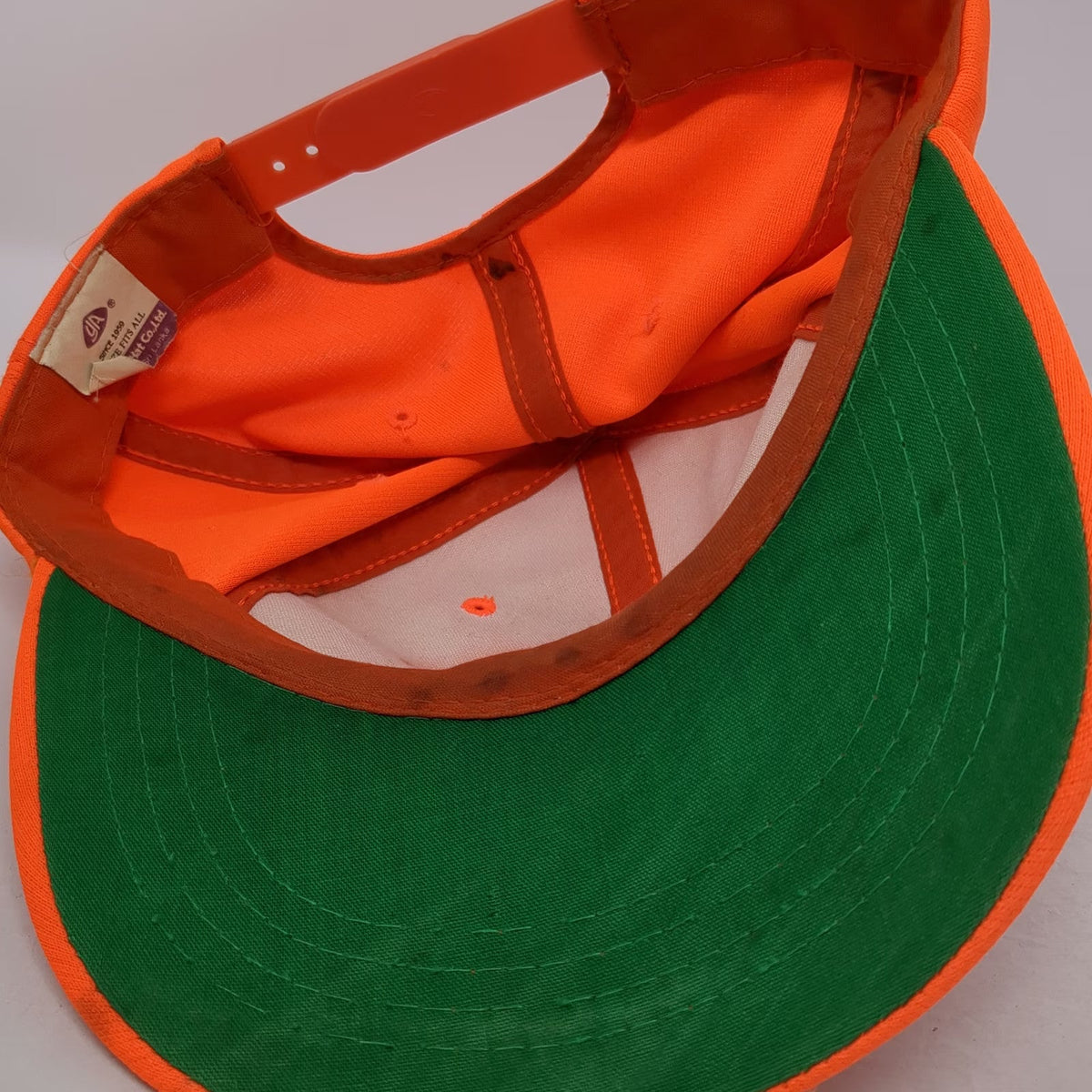YoungAn Snapback Hat Orange One Size Green Under Visor Front Rope Blank Cap
