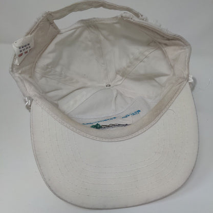 Millie Mountaineer Strapback Rope Hat White OSFA Adjustable Embroidered