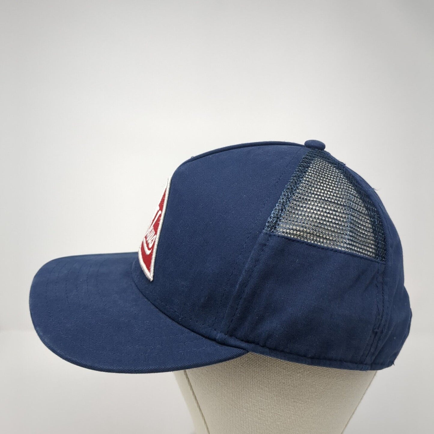 Vans Patch Snapback Hat Blue One Size Adjustable Mesh Trim Outdoor