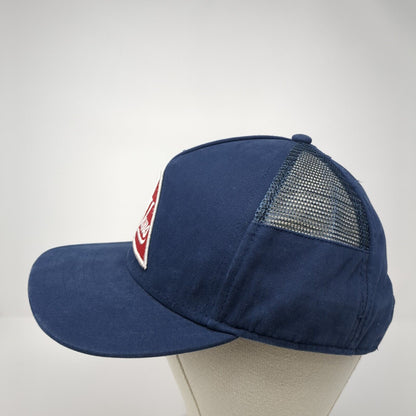 Vans Patch Snapback Hat Blue One Size Adjustable Mesh Trim Outdoor