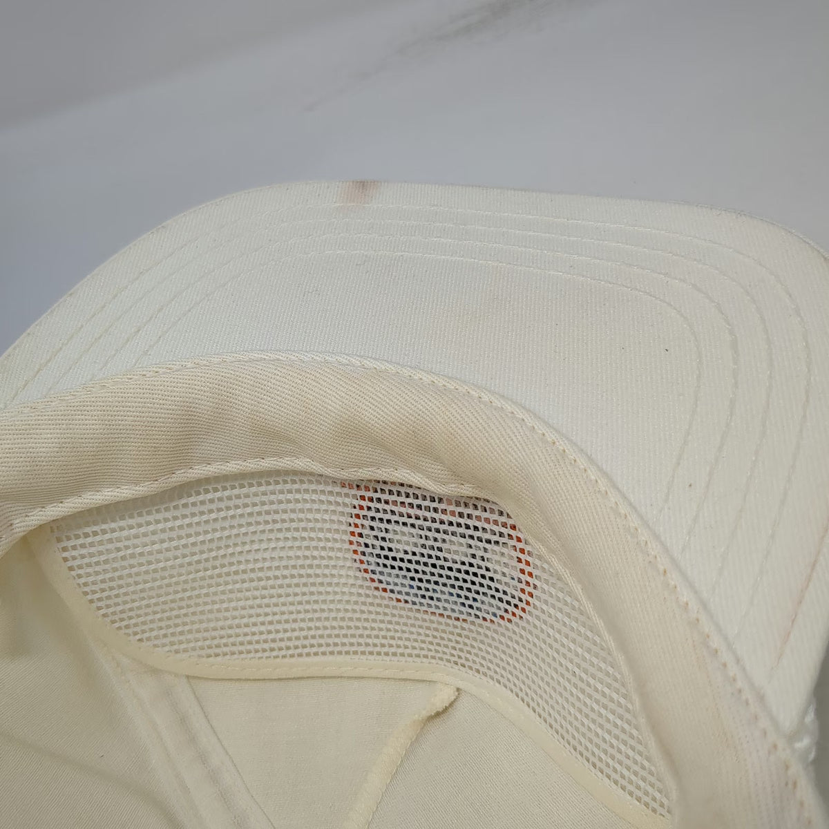 Jan-Mar Dry Fork Coal Co 5 Panel Beige Hat Horse Rider Rope USA Made Vintage