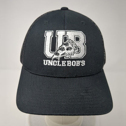 UB Uncle Bob's Snapback Trucker Hat Black One Size Mesh Back Yupoong