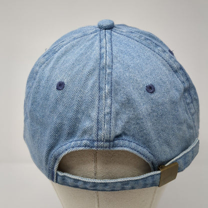Unbranded Slideback Hat Blue One Size Adjustable Vented Holes Denim Blank
