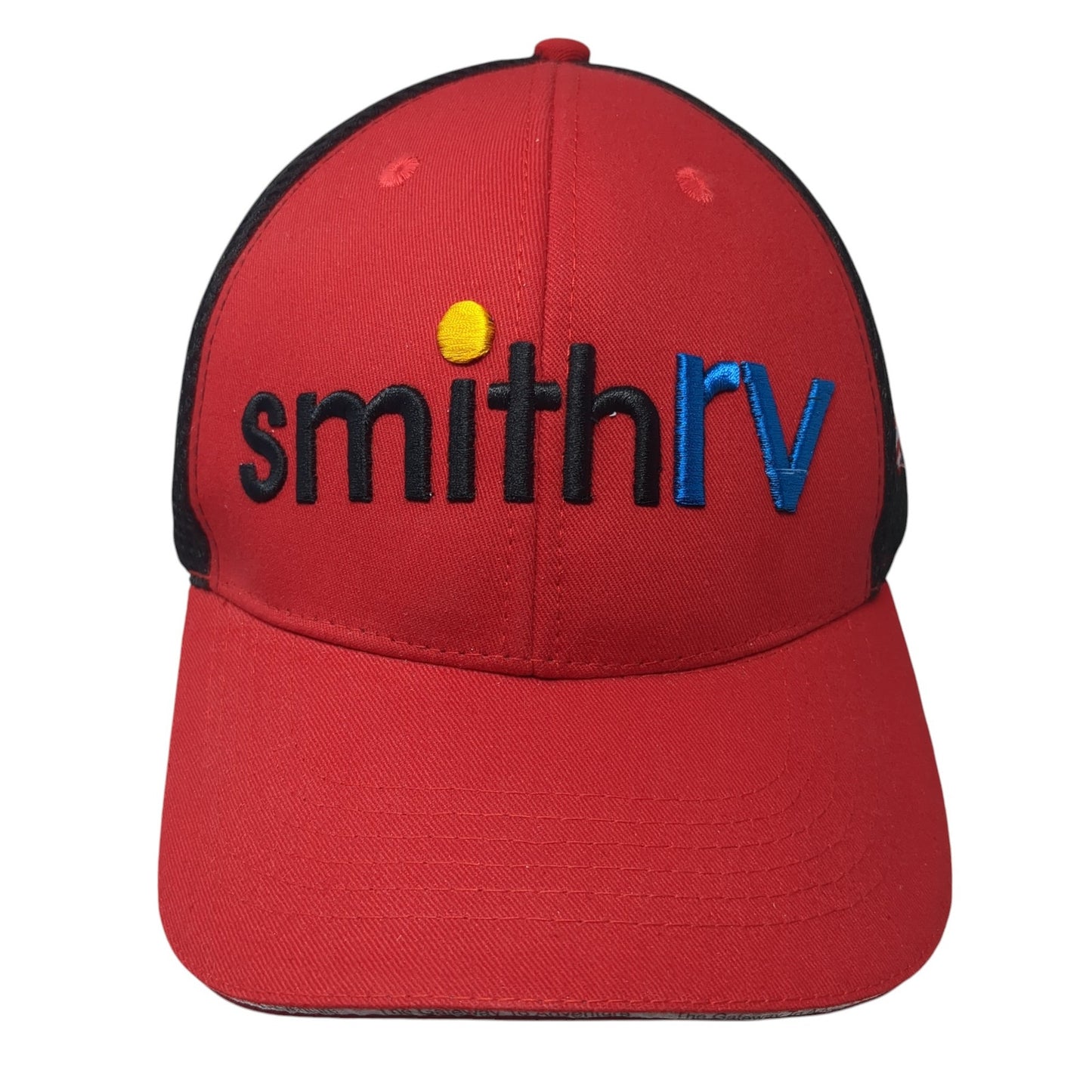 SmithRV Strapback Baseball Cap Red One Size Adjustable Patriotic 360 Apparel