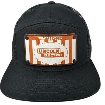 Richardson Trucker Hat Black One Size Lincoln Electric Patch Mesh Snapback Logo