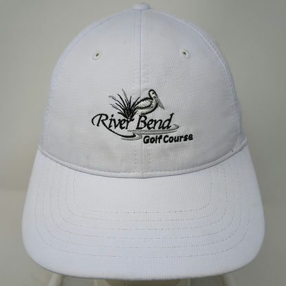 TaylorMade Baseball Cap White One Size River Bend Golf Course Hat Slideback Bird