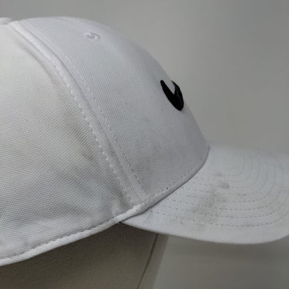 Nike Club Cap Strapback Hat White L/XL Adjustable Swoosh Dri-Fit 6 Panel