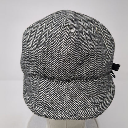 Unbranded Fitted Newsboy Cap Hat Multi One Size Herringbone Buttons