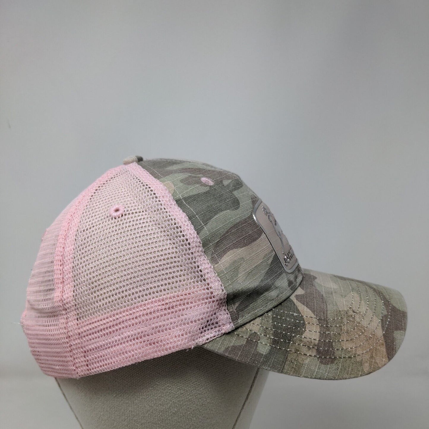 John Deere Snapback Mesh Back Trucker Hat Camouflage OSFM Tractor Girl