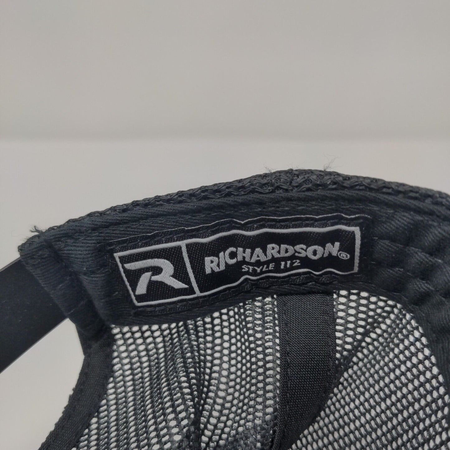 Trinity Snapback Trucker Hat Black One Size Adjustable Mesh Back Richardson