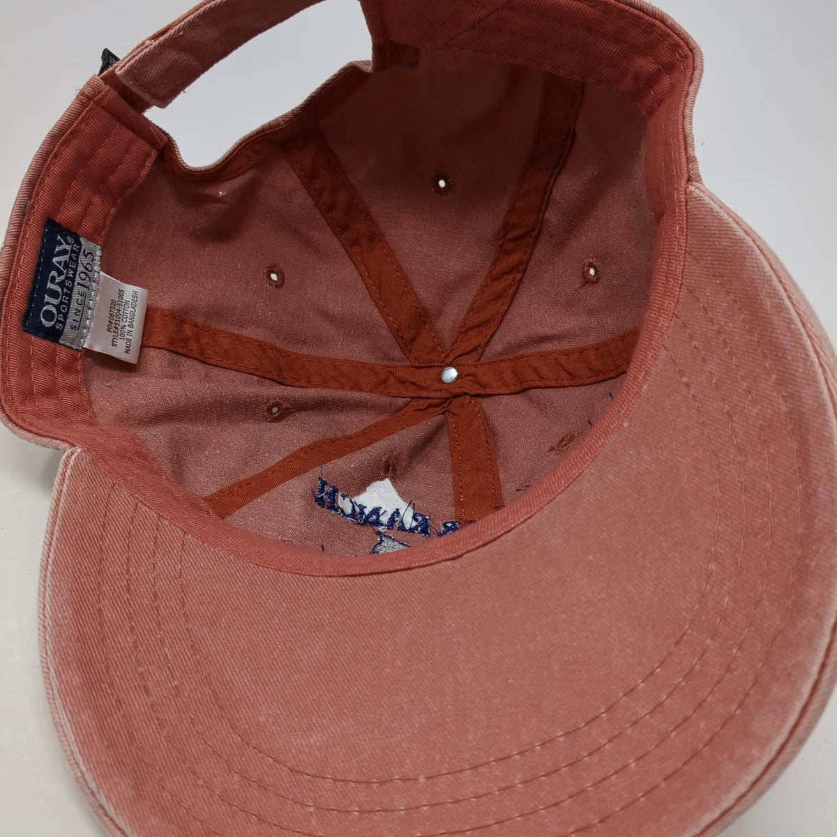 Ouray Baseball Cap Red Blue One Size Strapback Mackay Bar Ranch Salmon River Hat