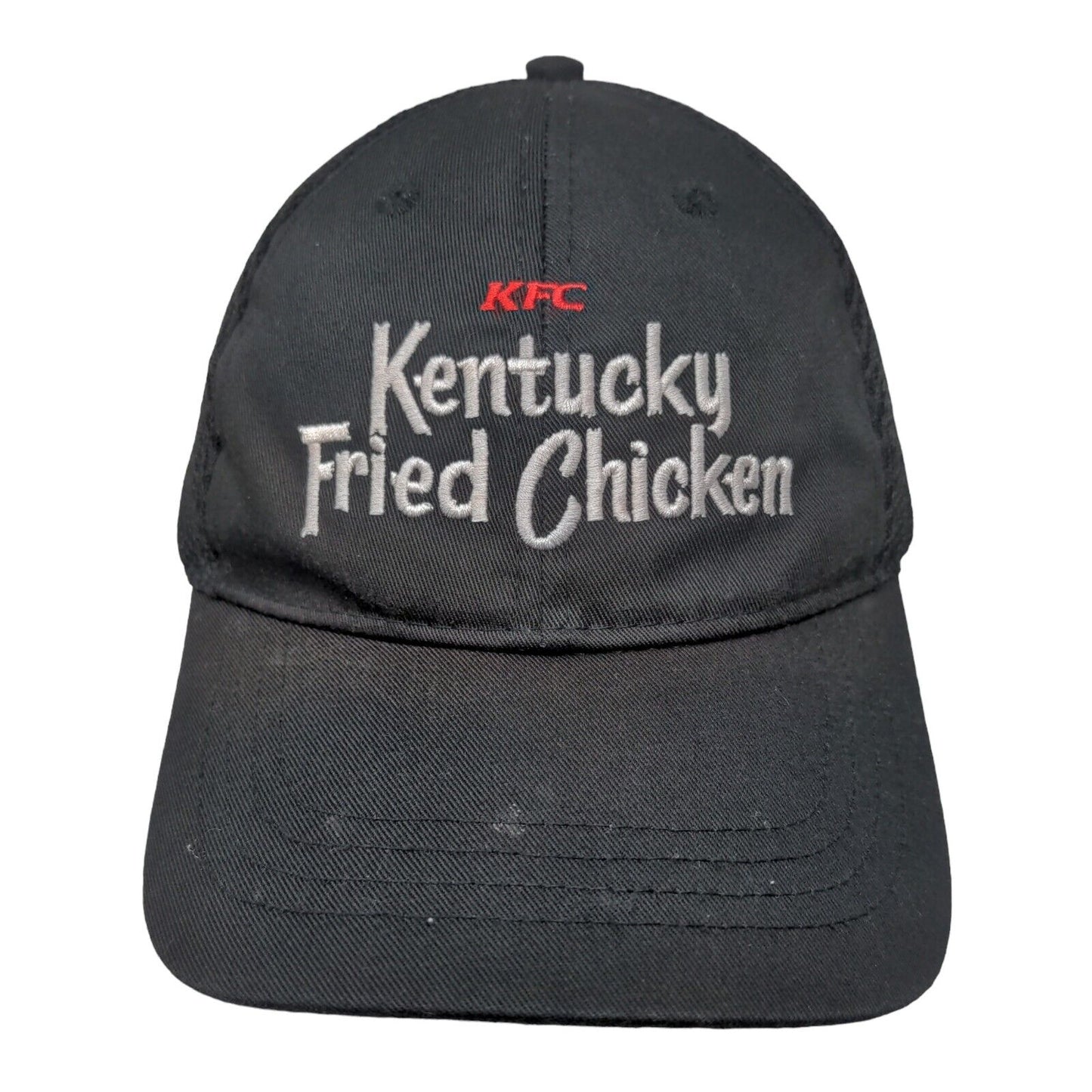 KFC Kentucky Fried Chicken Strapback Trucker Hat Black OS Mesh Back Crew Cap