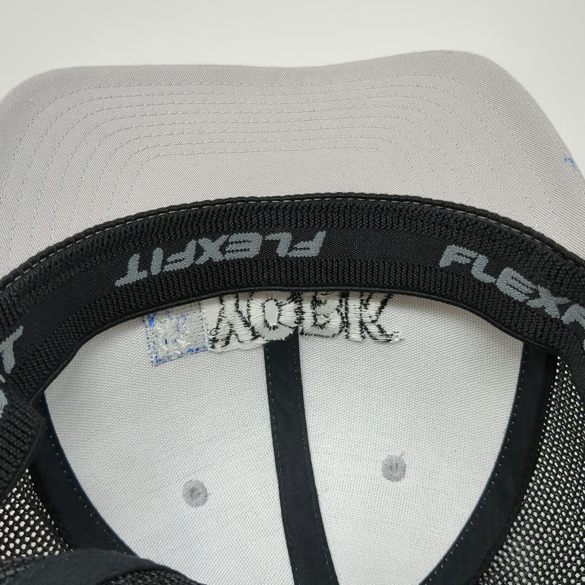 Port Authority Baseball Cap Gray Black Blue XL York Snowflake Mesh Flexfit Hat