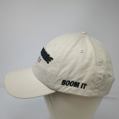 Bridgestone Golf Baseball Cap Beige One Size Slideback Boom It Embroidered Hat