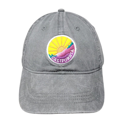 California Slideback Hat Gray OSFM Adjustable Embroidered 6 Panel Home Free