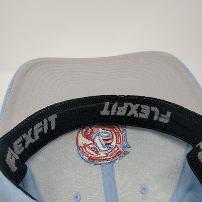 Falcons Fitted Hat Blue Medium Embroidered Logo Stretch Flexfit Yupoong