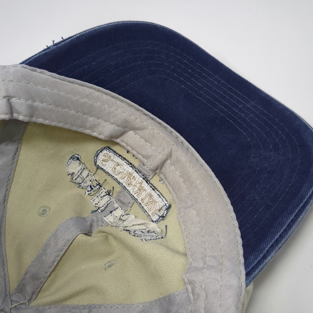 Sunkiss Kap Baseball Cap Beige Blue One Size Charleston South Carolina USA Hat