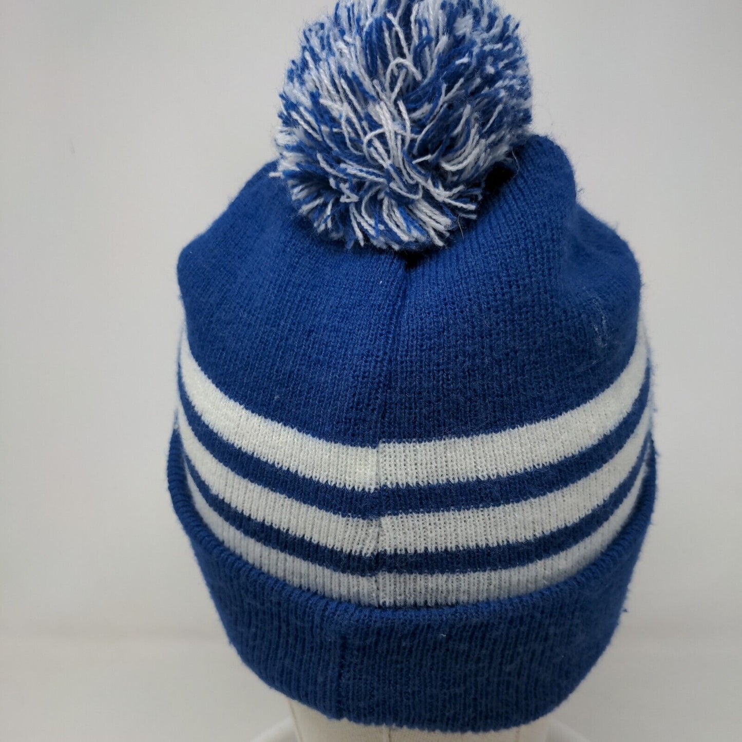 BDa Men's Knit Beanie Hat Cap NFL Indianapolis Colts Logo Blue White