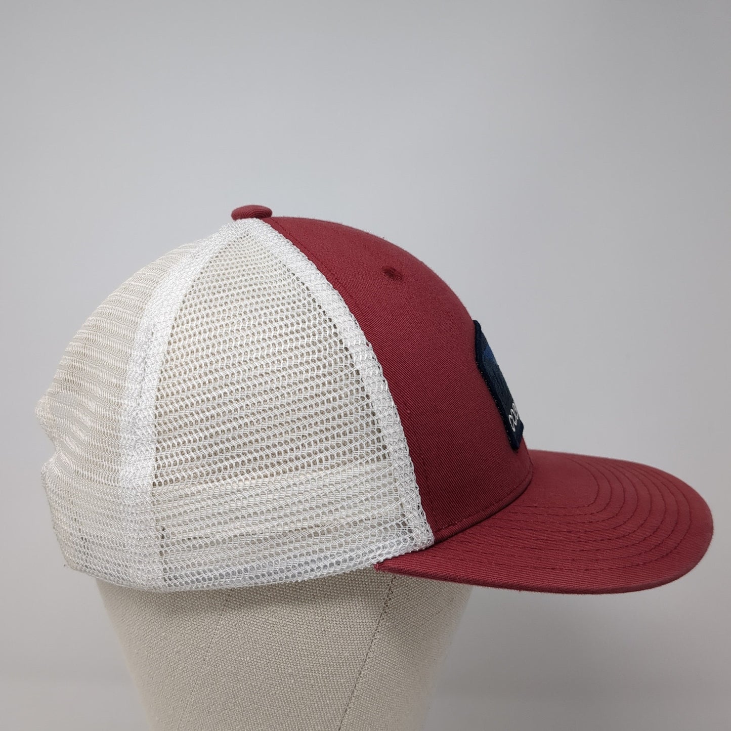 Coal Snapbacxk Trucker Hat Red One Size Adjustable Embroidered Mesh Back