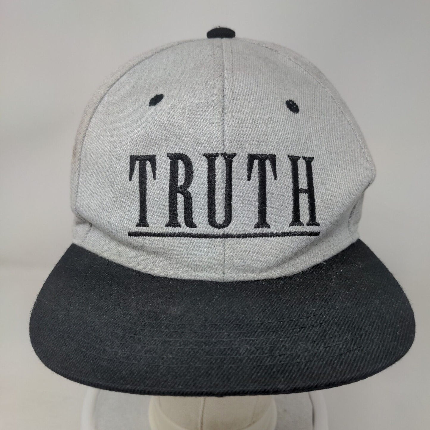 Truth Snapback Hat Gray OSFA Embroidered Adjustable 6 Panel Colorblock