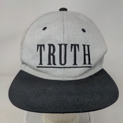 Truth Snapback Hat Gray OSFA Embroidered Adjustable 6 Panel Colorblock