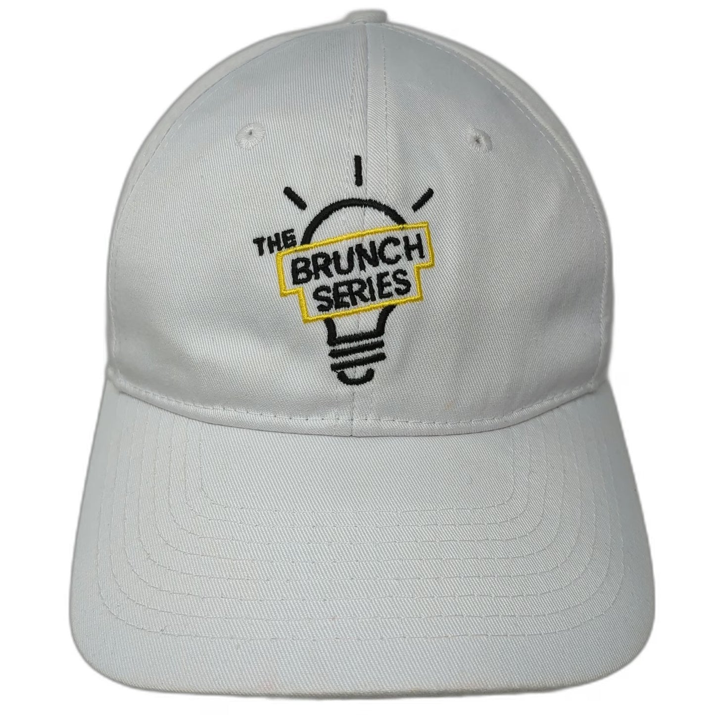 White One Size Baseball Cap Hat The Brunch Series Light Bulb Logo Strapback