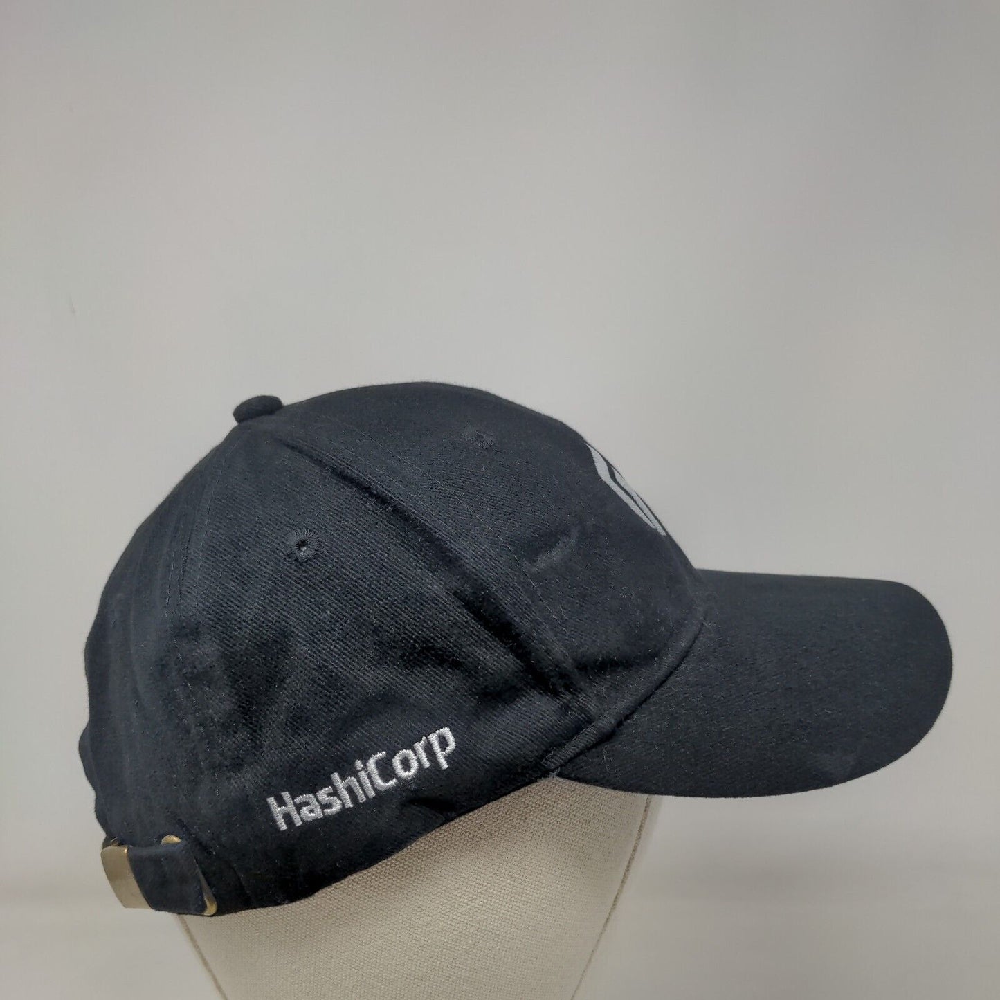 Hashi Corp Slideback Hat Black One Size Adjustable Embroidered Port & Company