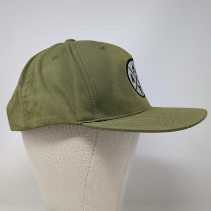 American Hat Company 5 Panel Green Black White One Size Snapback Hat Steer Logo