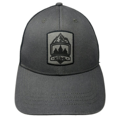 KÜHL Trucker Hat Gray One Size Mesh Back Mountain Patch Snapback Hiking Outdoors