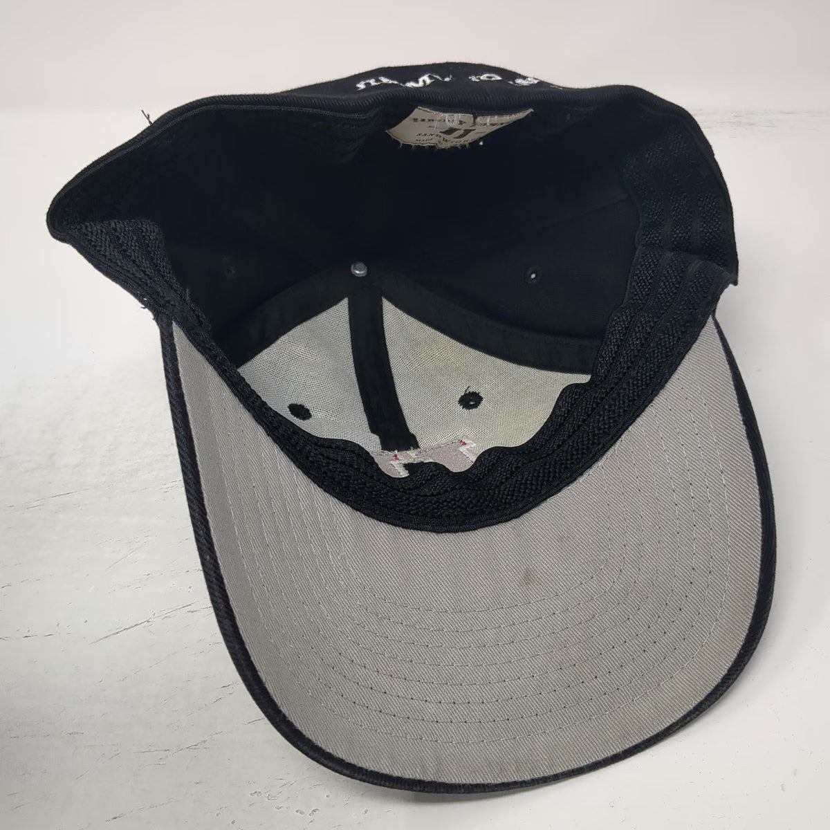 Jimmy John's Baseball Cap Black XL Red White Embroidered Fitted Cotton Hat