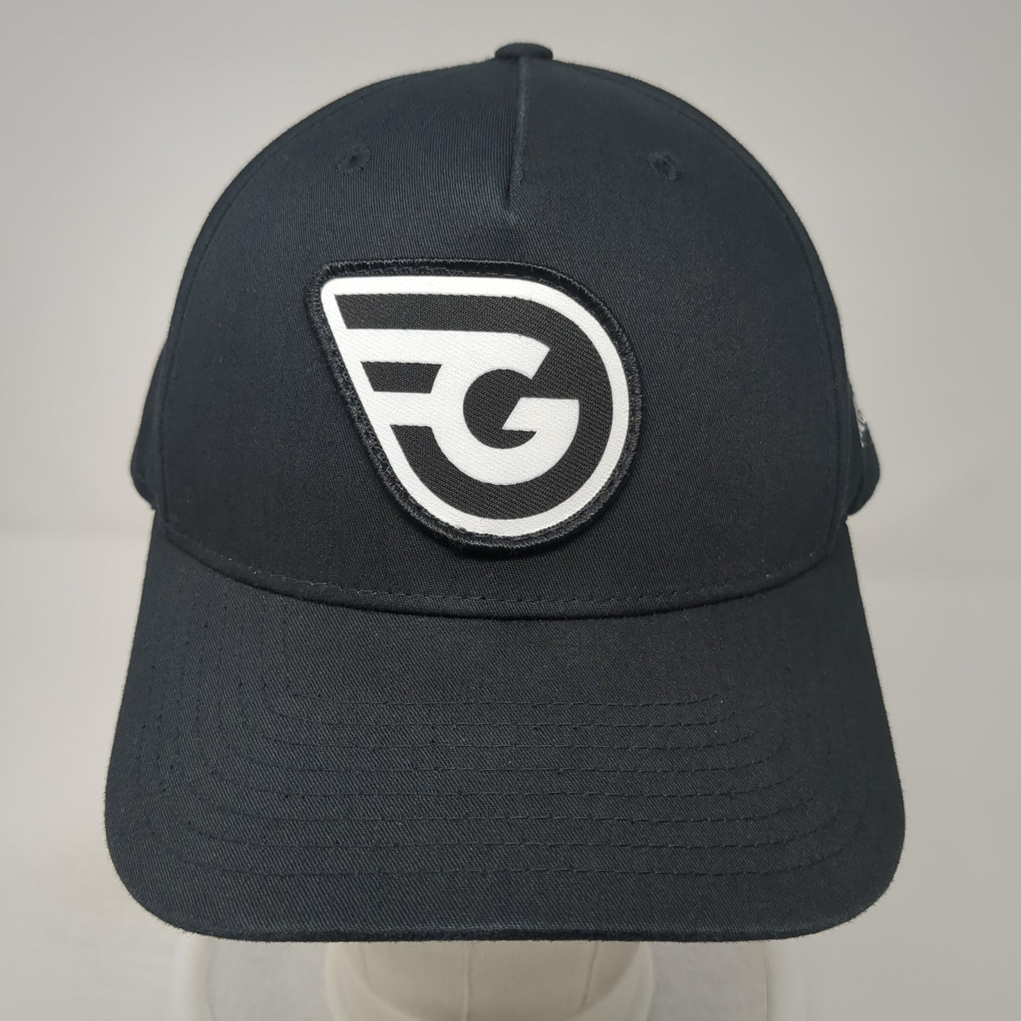 Pro Logo Patch Snapback Hat Black One Size Adjustable Solid Outdoor