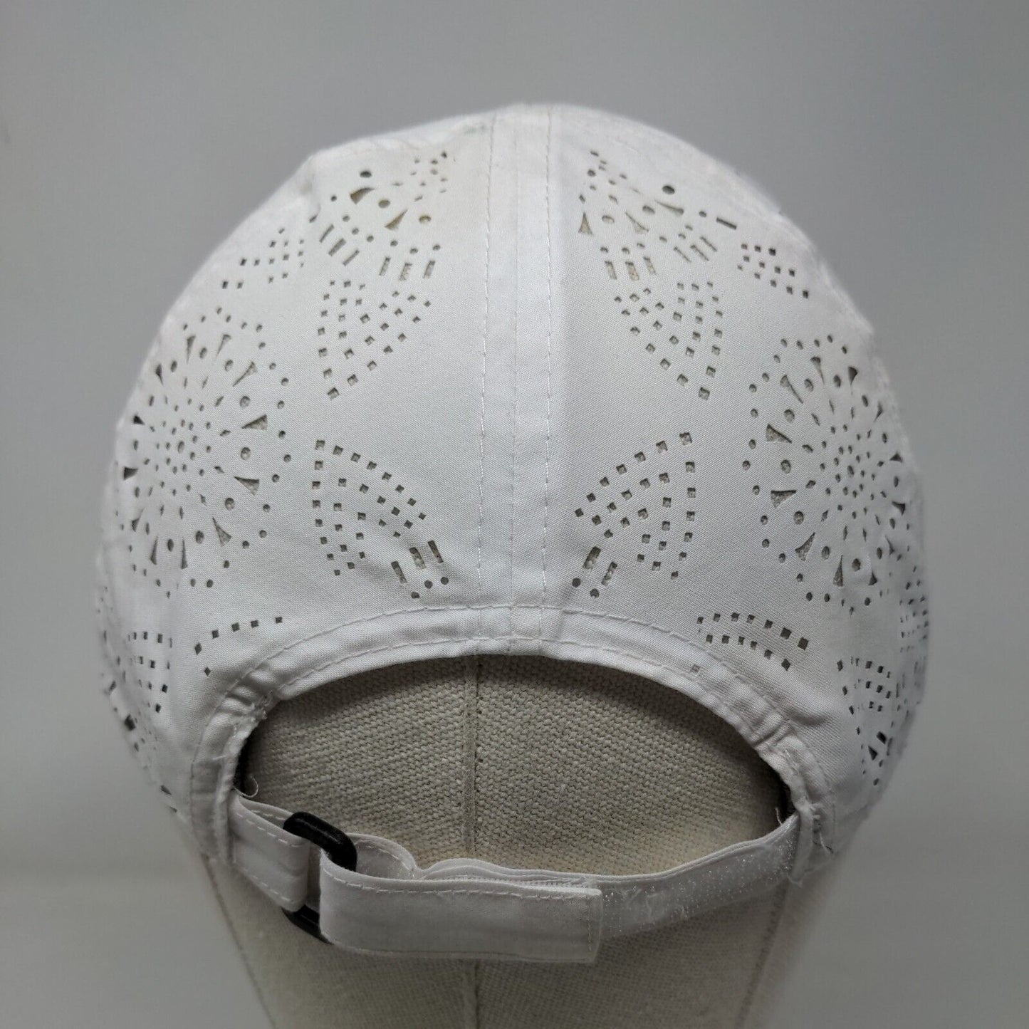 Avia Strapback Hat White OSFM Adjustable Embroidered Breathable 6 Panel