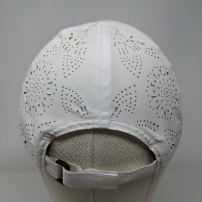 Avia Strapback Hat White OSFM Adjustable Embroidered Breathable 6 Panel
