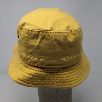 Fahrenheit Boy's Wide Brim Bucket Hat Yellow Size S/M 54CM Embroidered Logo