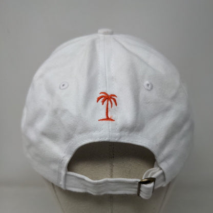 Onda Slideback Hat White OSFM Adjustable Embroidered Vented Holes 6 Panel