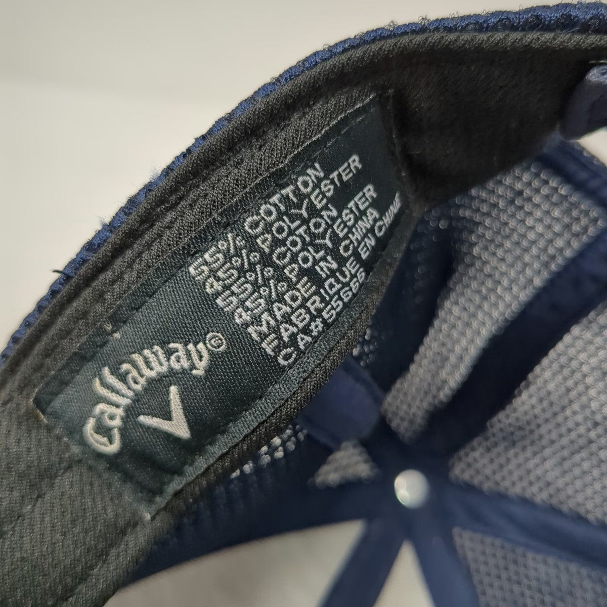 Callaway Baseball Cap Blue One Size Mesh Back Golf Hat Adjustable Chevron Logo