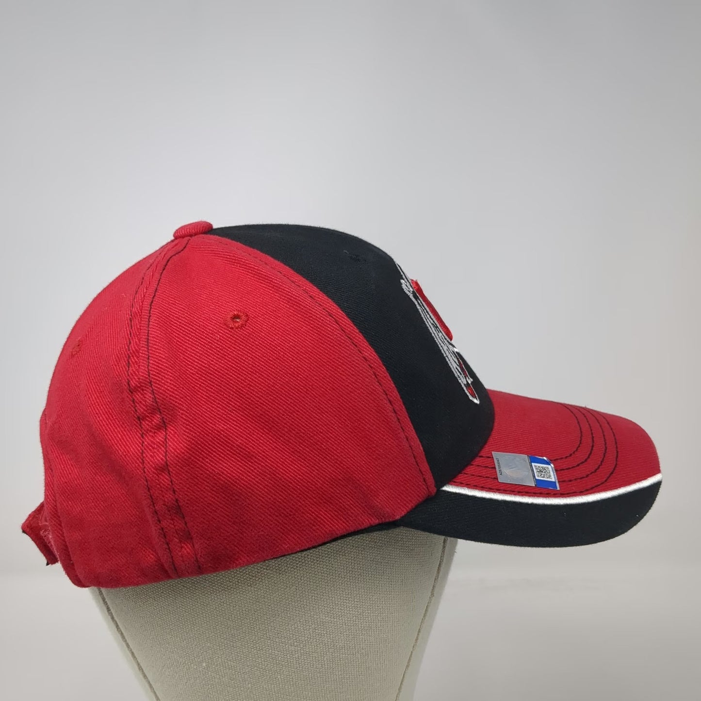 Utah Utes NCAA Captivating Headwear Cap Black Red White One Size Strapback Hat