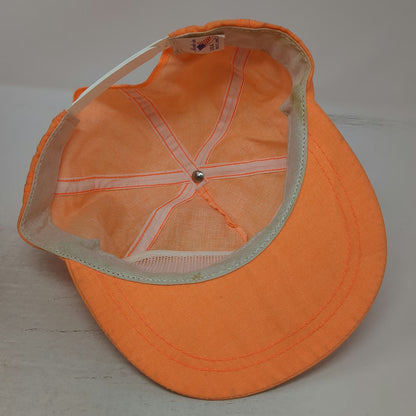 RCC INC Trucker Orange One Size Treat Me Right Snapback Flat Brim Hat USA Made